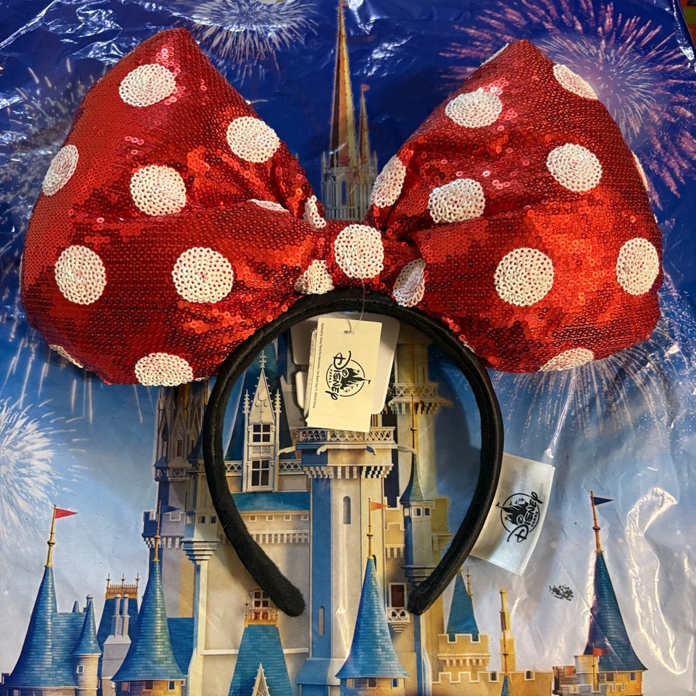 Disney Minnie Mouse Polka Dot Bow Headband